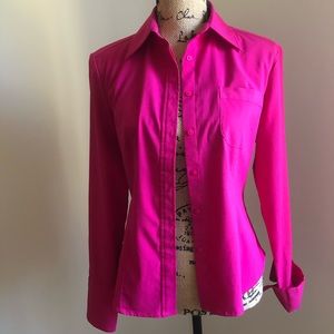 NWOT Express stretch button down shirt/blouse in pink